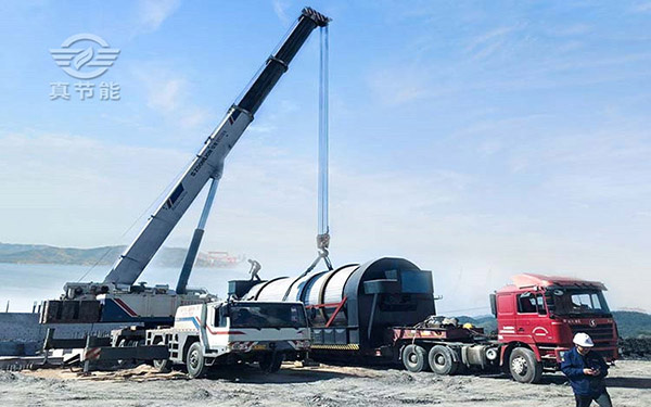 有机污泥烘干机吊装现场 有机污泥烘干机吊装现场